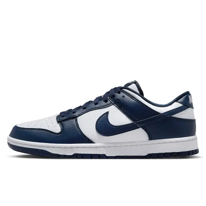 Nike Dunk Low White Midnight Navy