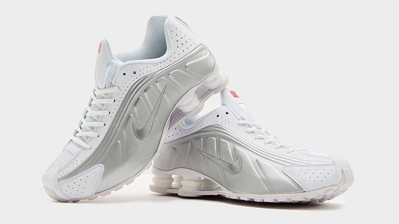 Nike Shox R4 White Metallic Silver HQ1988-101 front
