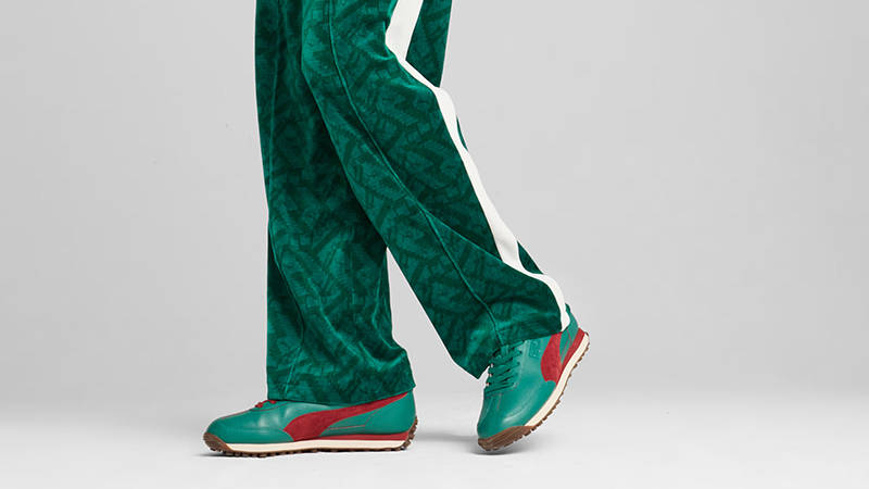 Squid Game x PUMA Easy Rider Season 2 Red Pine 399431-01 on foot front