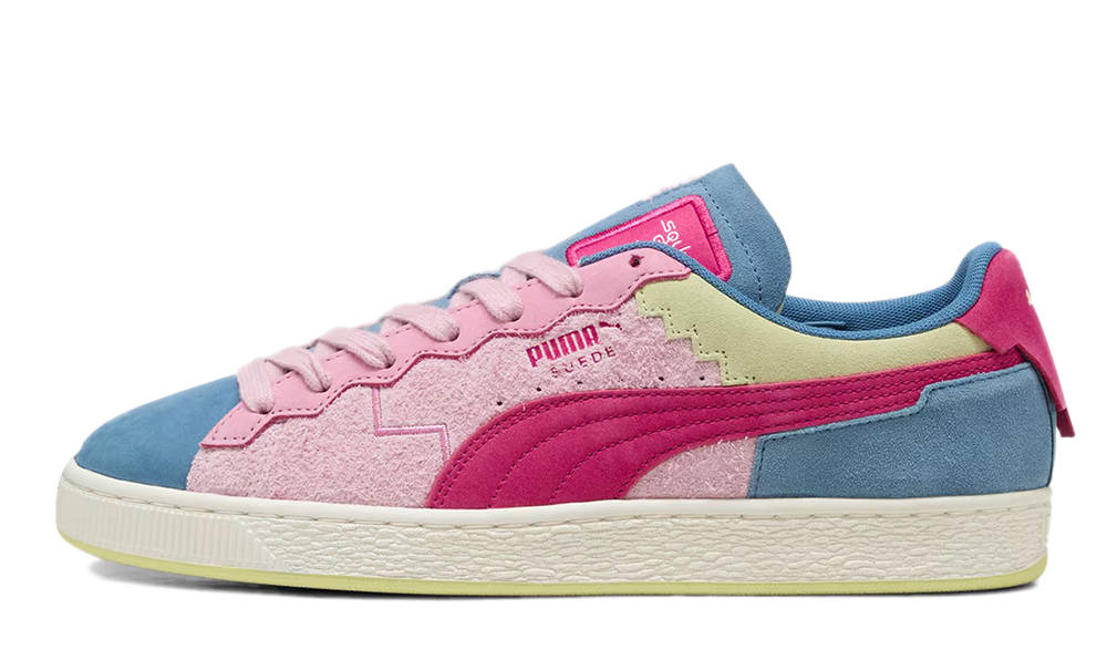 Puma suede pink and blue discount