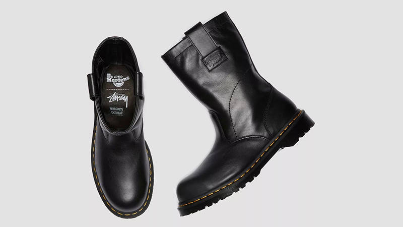 Stüssy x Dr. Martens Decon Leather Biker Boots Black | 32241001