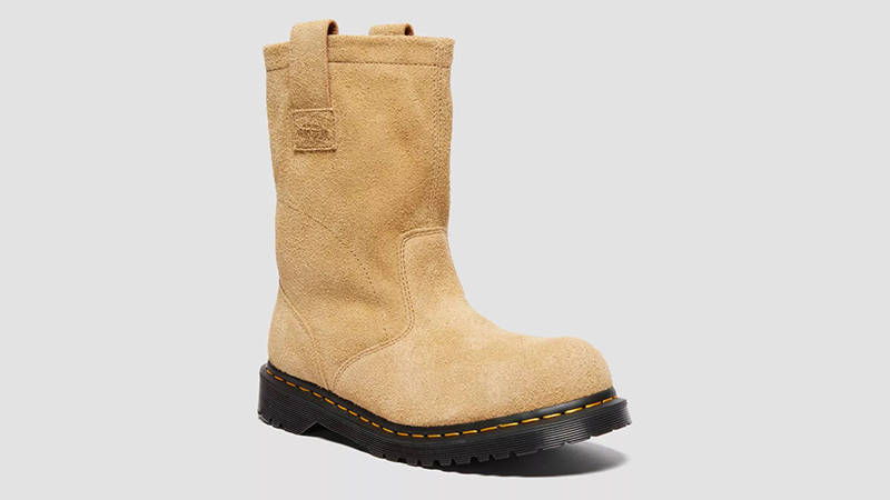 Stüssy x Dr. Martens Decon Suede Biker Boots Sand 32240273 Side