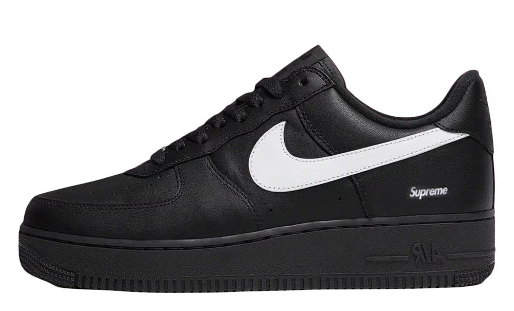Supreme x Nike Air Force 1 Low Black White | CU9225-002 | The Sole