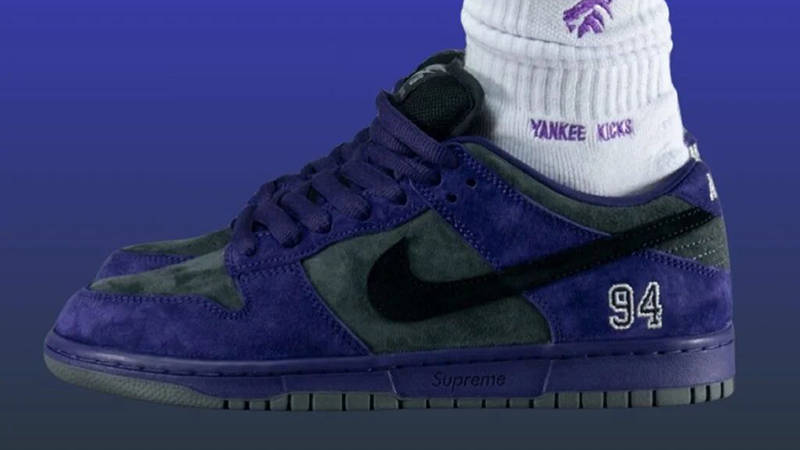 Purple Nike Dunk Supreme Black Supreme X Nike SB Dunk Low Ink