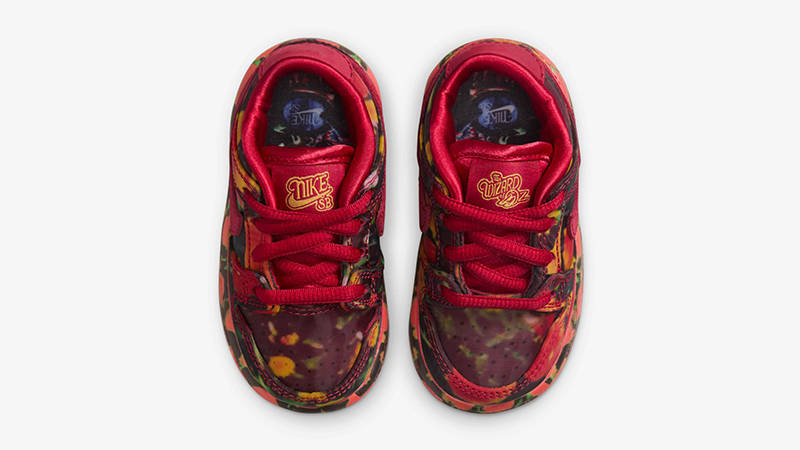 The Wizard of Oz x Nike SB Dunk Low Toddler Gym Red FZ1237-600 Top