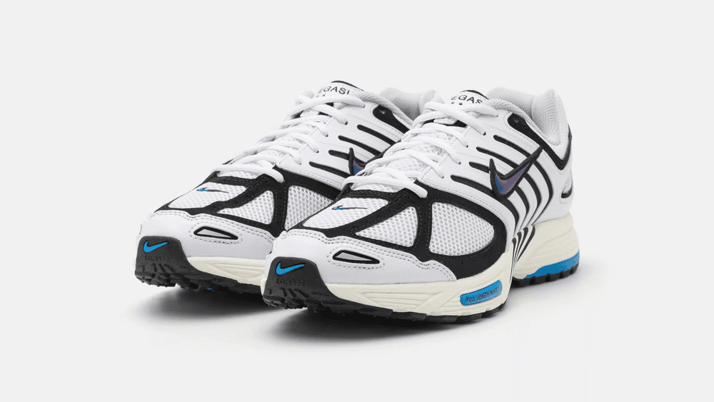 via Nike Black, White, and a Pop of “Photo Blue” Give the Nike Pegasus 2K5 a Fresh Look