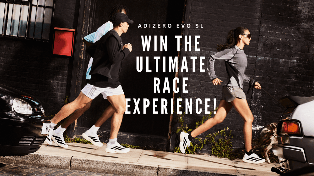 Get Ready for the Ultimate Race Experience with the adidas Adizero EVO SL Shoes WIN THE ULTIMATE RACE EXPERIENCE!