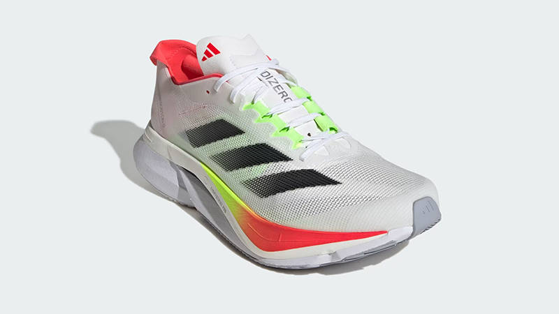 adidas Adizero Boston 12 0White Lucid Red JQ2552 front