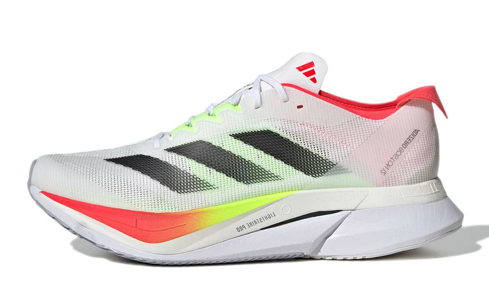 adidas Adizero Boston 12 0White Lucid Red JQ2552