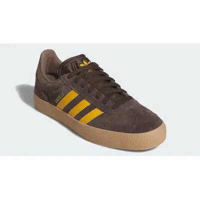 adidas Gazelle ADV Dark Brown Preloved Yellow Front