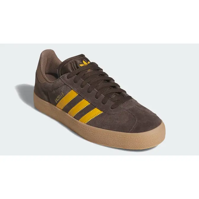 adidas Gazelle ADV Dark Brown Preloved Yellow Front