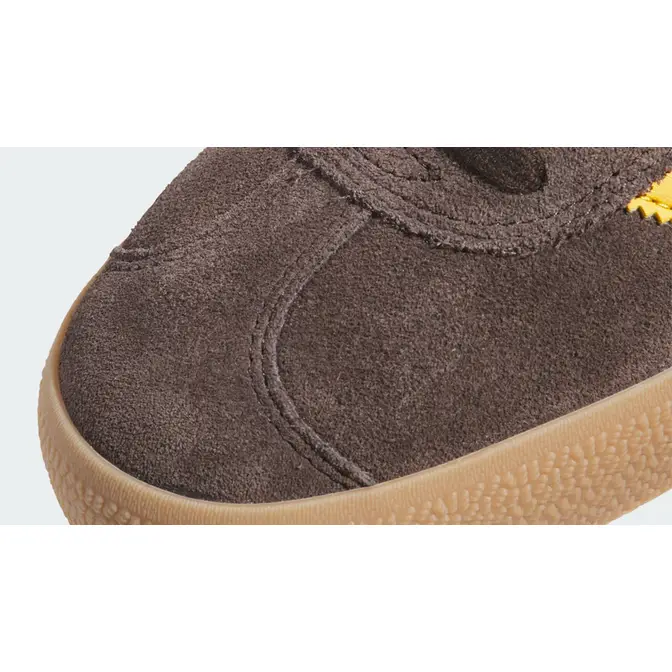 adidas Gazelle ADV Dark Brown Preloved Yellow Side