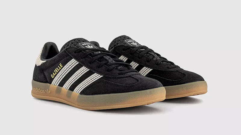 adidas Gazelle Indoor Black Wonder White JI2755 front