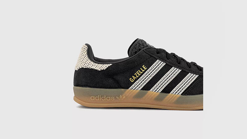 adidas Gazelle Indoor Black Wonder White JI2755 heel