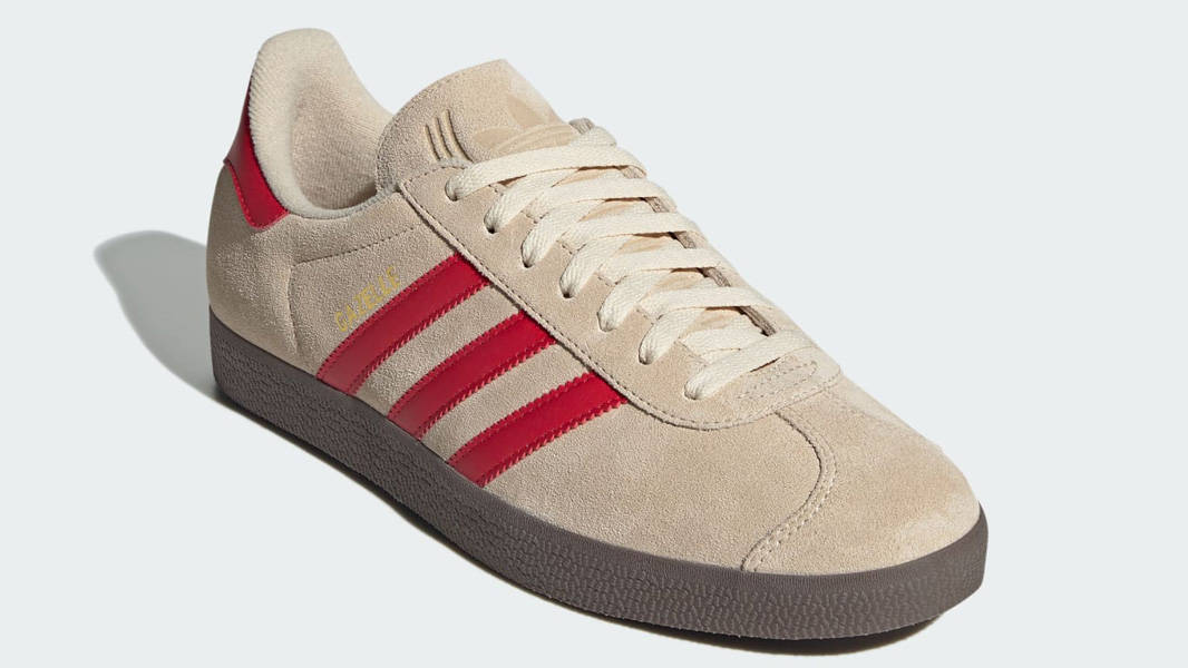 adidas Gazelle Sand Strata Better Scarlet Front