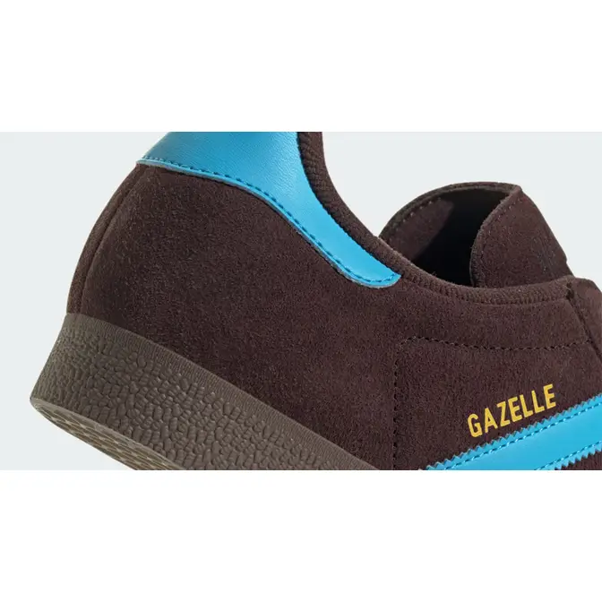 adidas Gazelle Shadow Brown Sky Rush Closeup