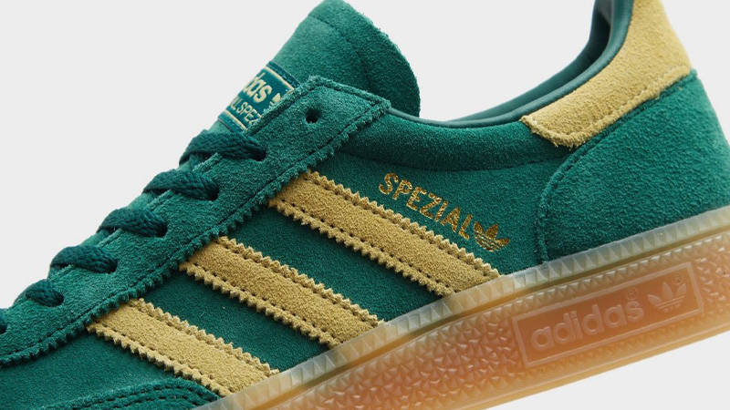 adidas Handball Spezial Collegiate Green Yellow Closeup