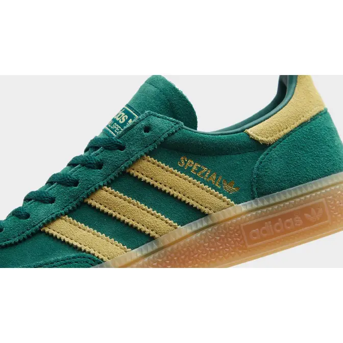 adidas Handball Spezial Collegiate Green Yellow Closeup