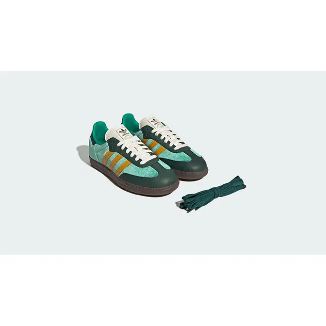 adidas Samba OG Green Yellow JI2681 with lace