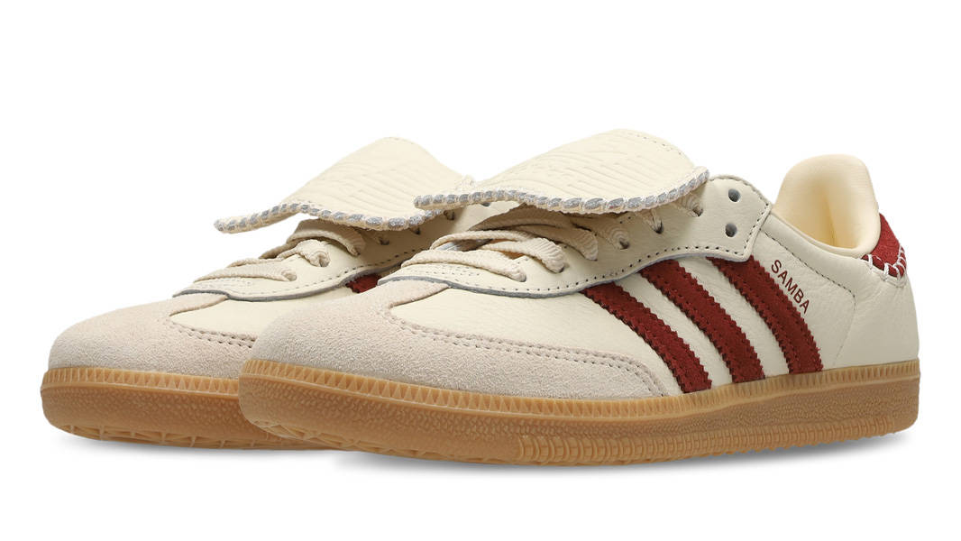 adidas Samba OG LT Beige Red Front