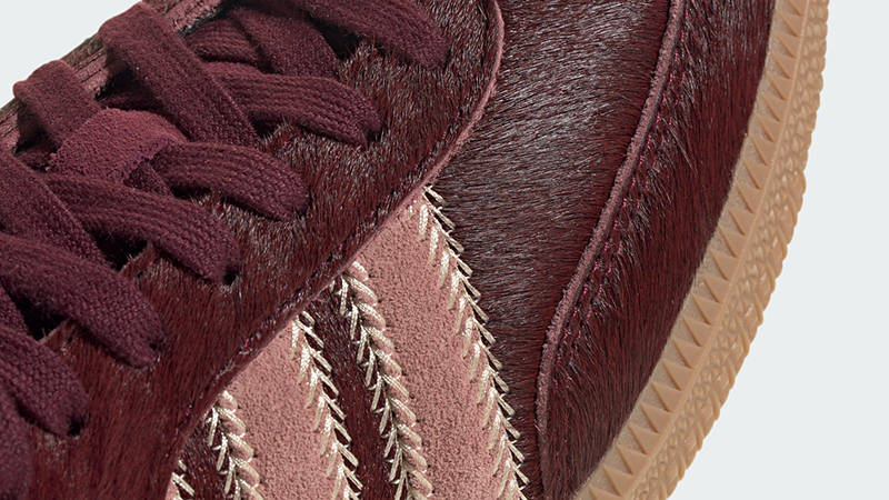 adidas Samba OG Sand Strata Maroon Pony JP5330 Detail