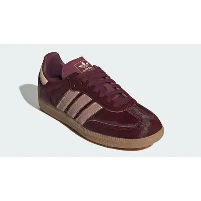 adidas Samba OG Sand Strata Maroon Pony JP5330 Side