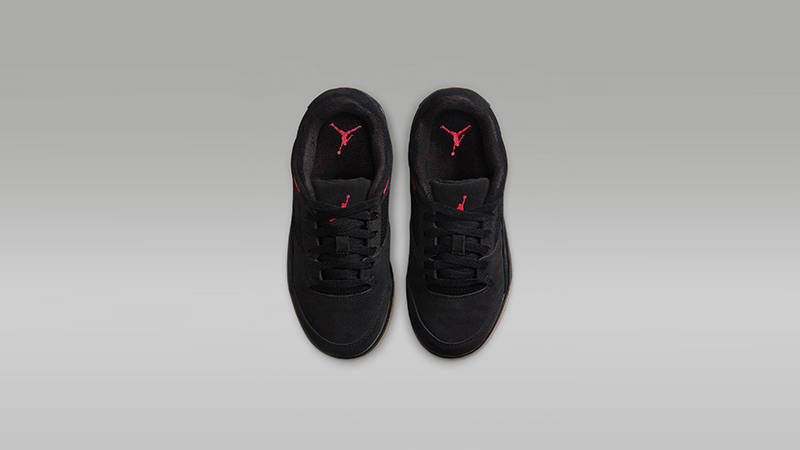 Air Jordan Flight Court GS Black Red Gum HF3333-001 middle