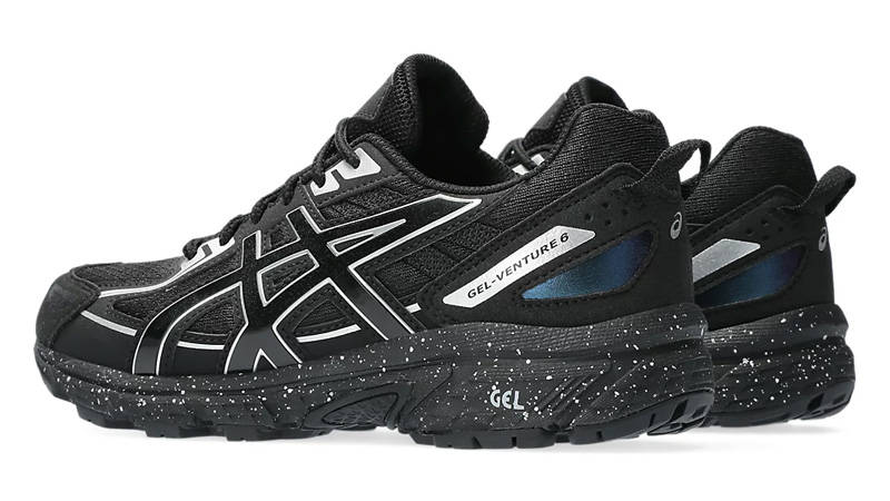 ASICS GEL-Venture 6 GS Black Pure Silver Back Side
