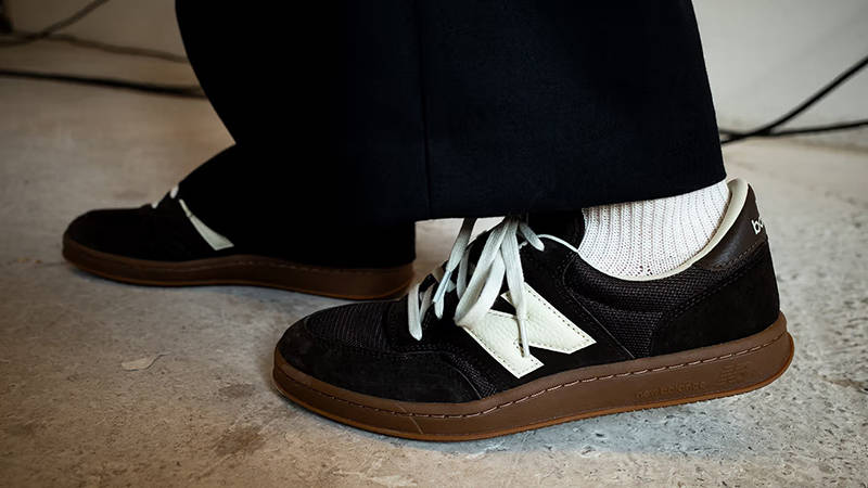 AURALEE x New Balance CT500 Black on foot