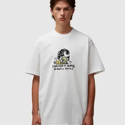 Tシャツ・カットソー CARHARTT WIP Men T-shirt White I029956 02XX T-shirt Carhartt WIP S/S American Script T-Shirt (I029956