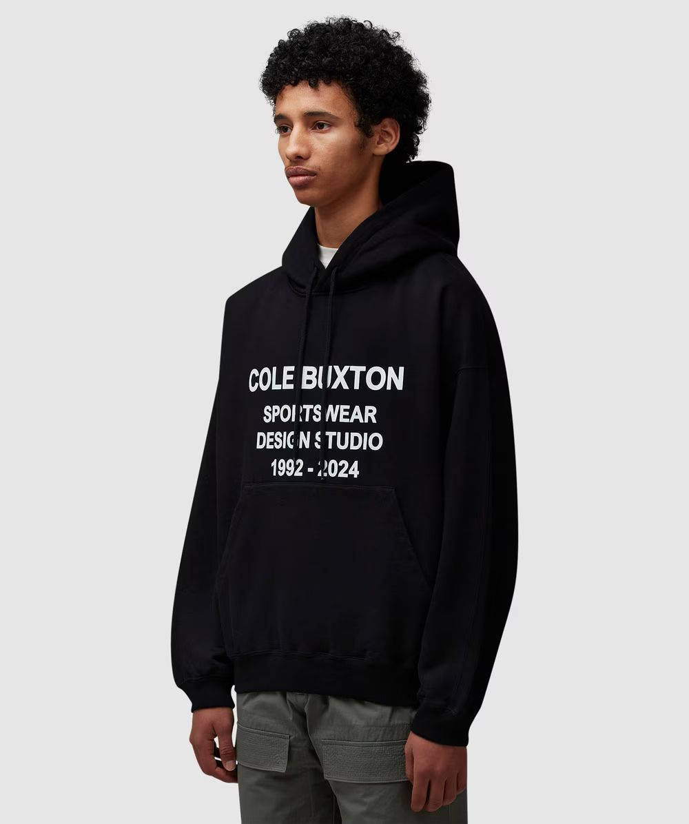 Cole Buxton Design Studio Hoodie Black Front Tilt