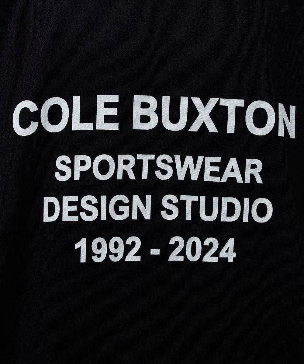 Cole Buxton Design Studio T-shirt Black Front Closeup