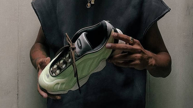 HAL Studios x adidas Intimidation Low Mint Green Black in hand