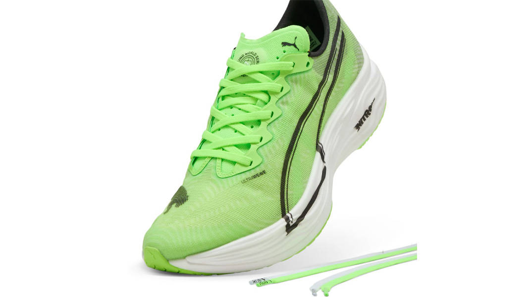 HYROX x PUMA Deviate NITRO Elite 3 Green Glare Side