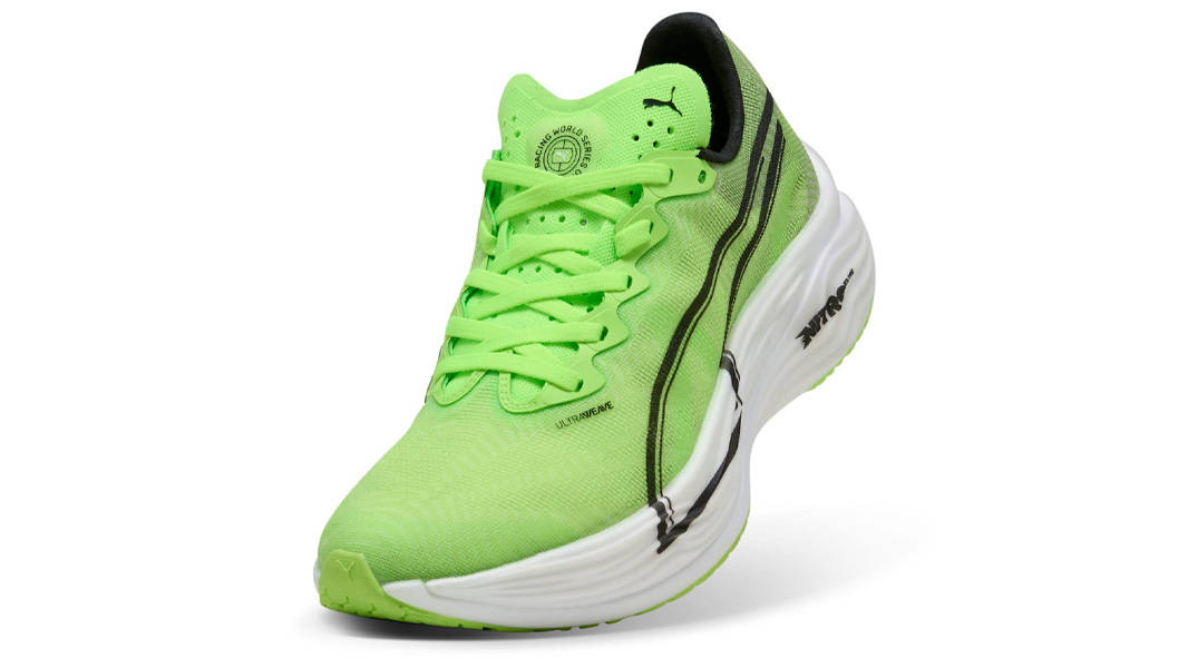 HYROX x PUMA Deviate NITRO Elite 3 Green Glare Womens Side