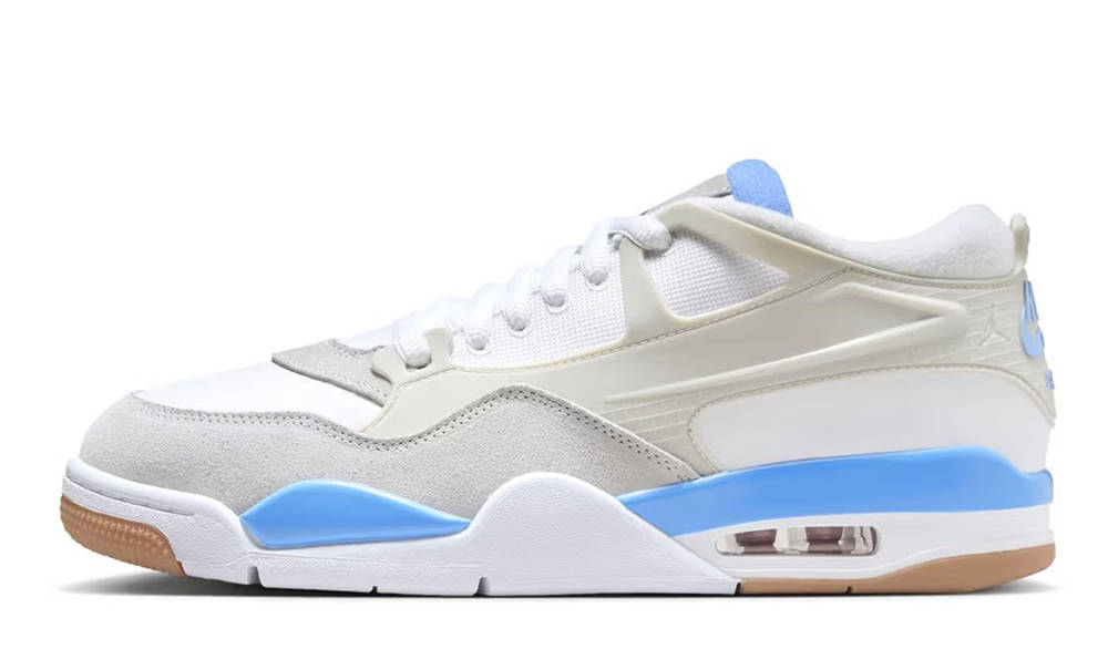 jordan 4 white university blue