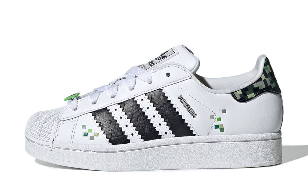 Minecraft x adidas Superstar GS Creeper | JQ8749 | The Sole