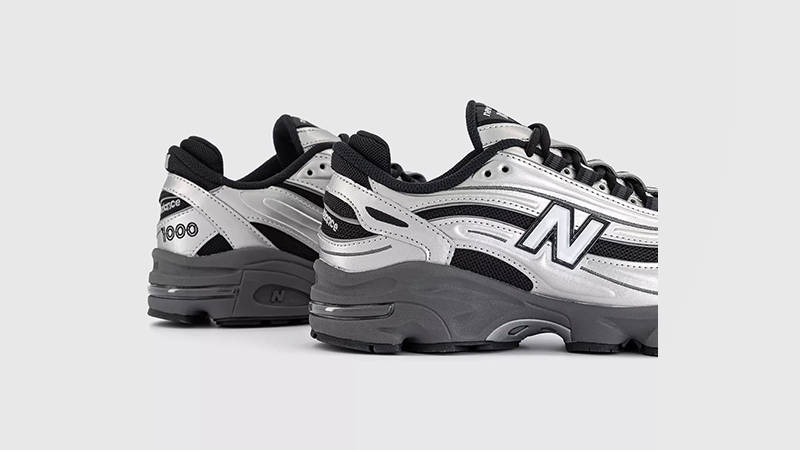 New Balance 1000 Silver Metallic Green M1000EGR heel