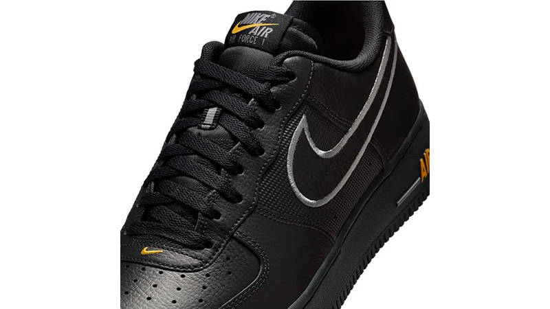 Nike Air Force 1 Low Black Laser Orange IB7677-001 tongue