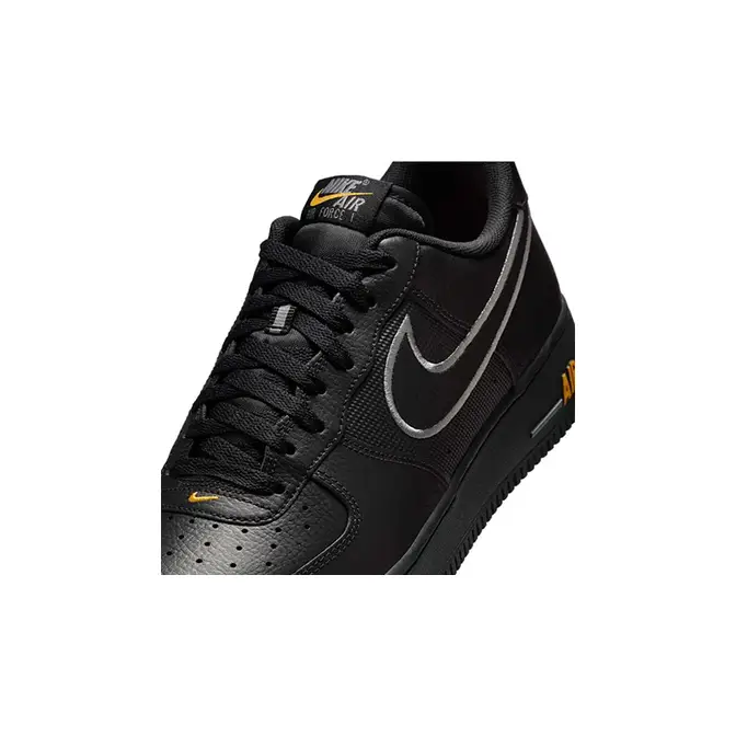 Nike Air Force 1 Low Black Laser Orange IB7677-001 tongue