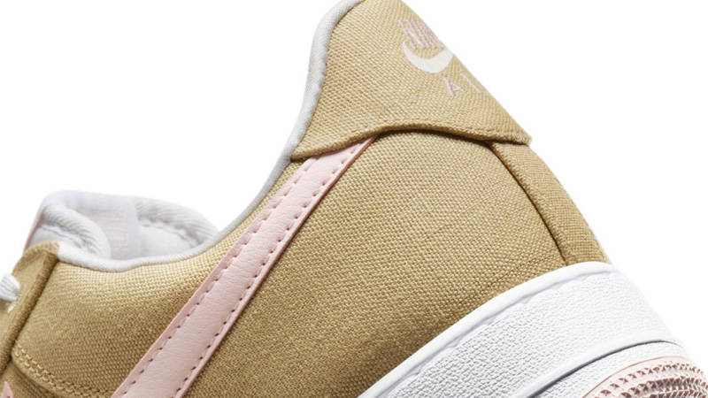 Nike Air Force 1 Low Canvas Linen Closeup