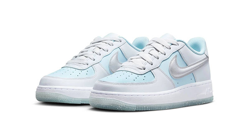 Nike Air Force 1 Low GS Pure Platinum Glacier Blue HQ3249-043 front