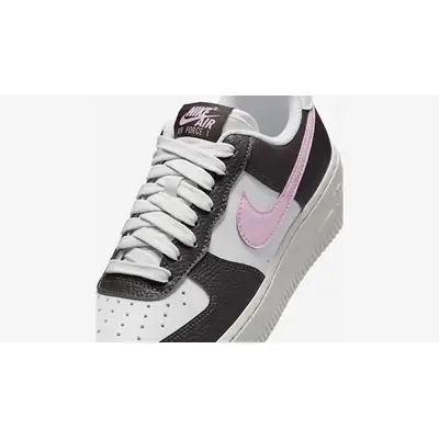 Nike Air Force 1 Pink Foam Ash IB7696-100 swoosh