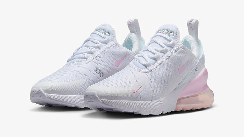 white and pink airmax 270