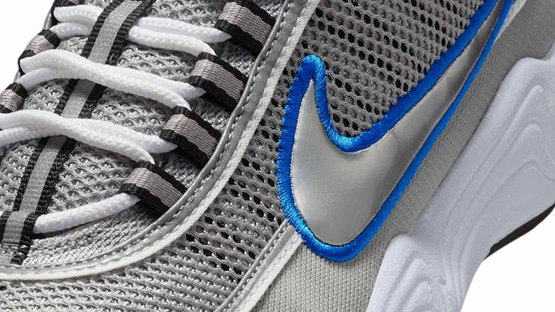 Nike Air Zoom Spiridon Metallic Silver Signal Blue HF9117-003 Detail
