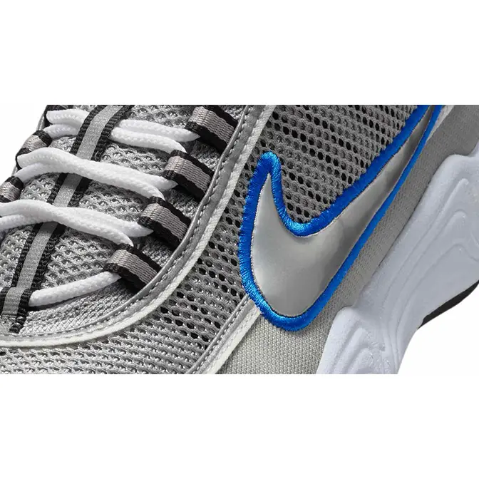 Nike Air Zoom Spiridon Metallic Silver Signal Blue HF9117-003 Detail
