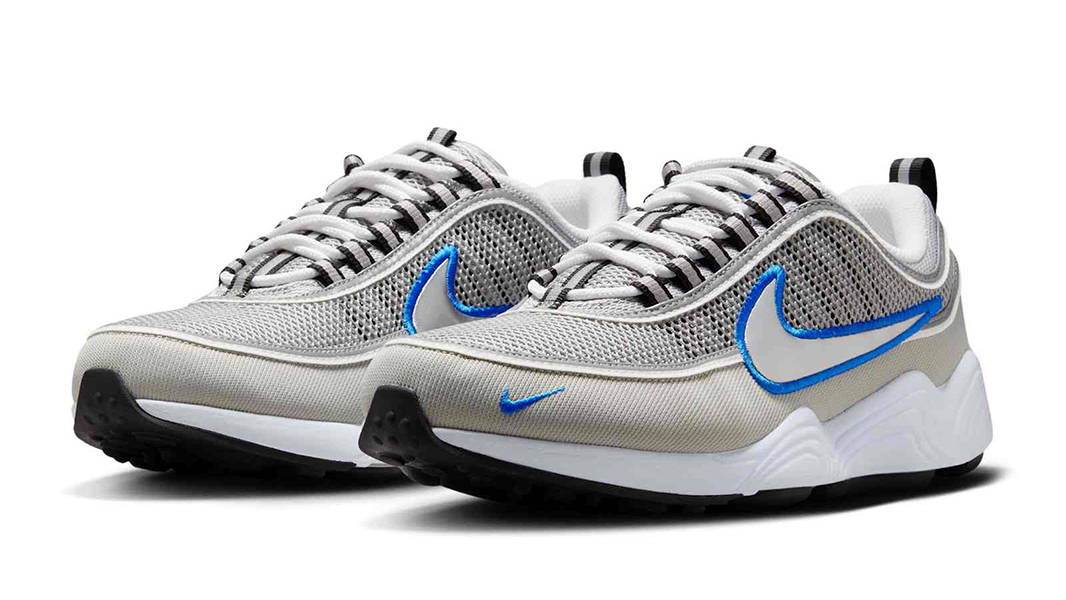 Nike Air Zoom Spiridon Metallic Silver Signal Blue HF9117-003 Side
