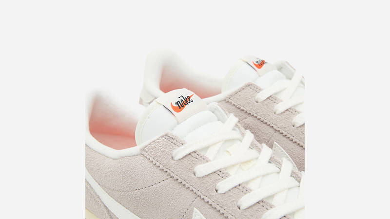 Nike Cortez SE Suede Sail Dark Team Red HF3142-001 tongue