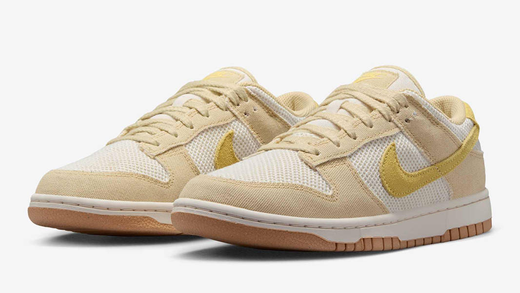 Nike Dunk Low Mesh Canvas Team Gold HJ5864-700 Side