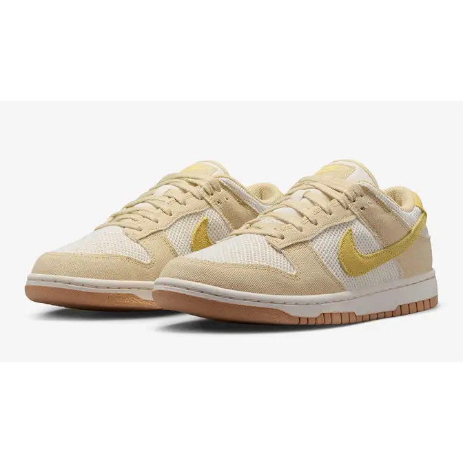 Nike Dunk Low Mesh Canvas Team Gold HJ5864-700 Side